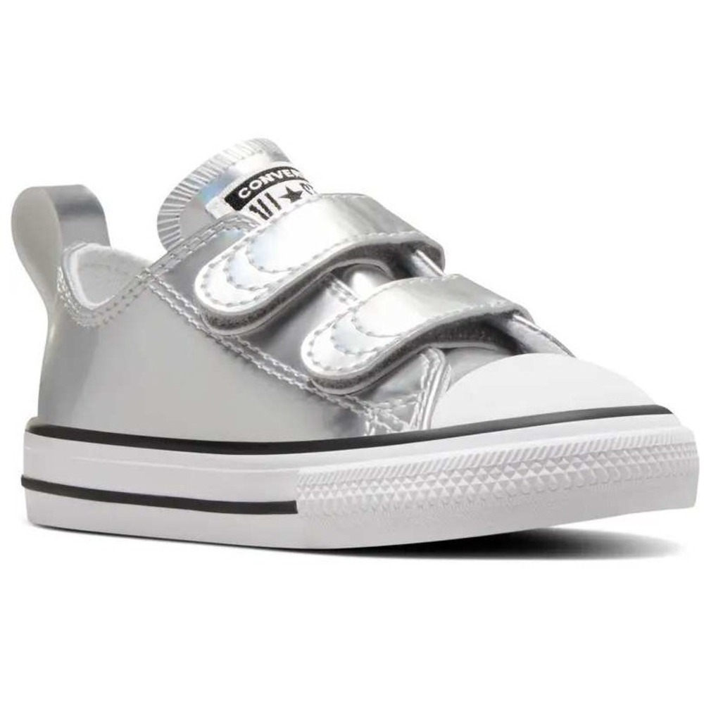 Converse Baby Metallic Silver Sneakers sz 5‎